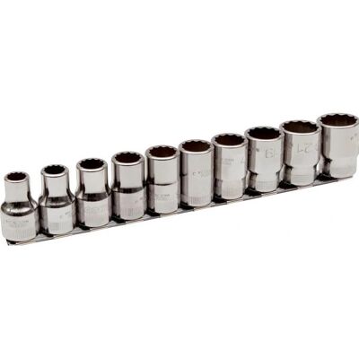 Juego de 10 llaves de vaso Bahco - 1/2 pulg., acero de alto rendimiento Juego de 10 llaves de vaso Bahco - 1/2 pulg., acero de alto rendimiento