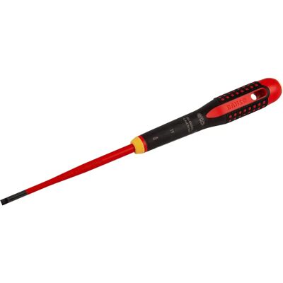 Bahco Bahco ERGO Slank Isoleret VDE Fladskruetrækker - 4,0 x 100mm Bahco Bahco ERGO Slank Isoleret VDE Fladskruetrækker - 4,0 x 100mm