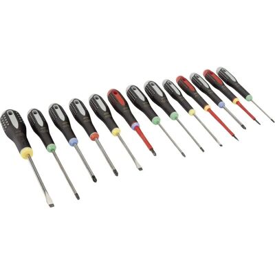 Bahco ERGO Schraubersatz - 13 Teile für Schlitz, Phillips, Pozidriv, Torx - Langlebig Bahco ERGO Schraubersatz - 13 Teile für Schlitz, Phillips, Pozidriv, Torx - Langlebig