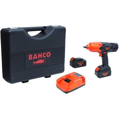 Bahco Llave de impacto 18V - 2 baterías, cambio rápido, resistente Bahco Llave de impacto 18V - 2 baterías, cambio rápido, resistente