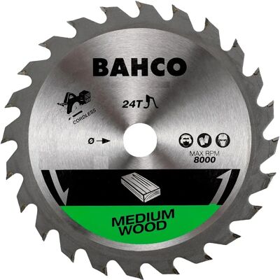Bahco 8501-190-30-24C - Hoja de sierra circular - Dientes de carburo finos Bahco 8501-190-30-24C - Hoja de sierra circular - Dientes de carburo finos