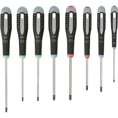 Bahco 8-teiliges Schraubenzieher-Set mit Gummigriff Bahco 8-teiliges Schraubenzieher-Set mit Gummigriff
