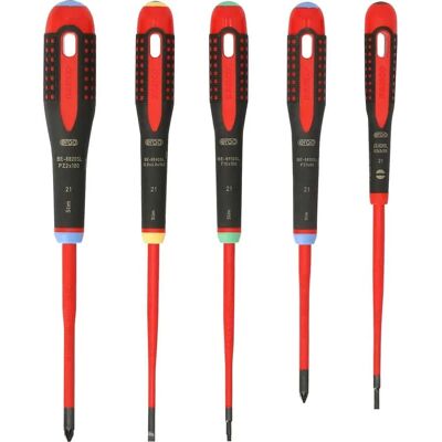 Bahco BE-9872SL ERGO VDE Isoleret Skruetrækkersæt - 5 Dele Bahco BE-9872SL ERGO VDE Isoleret Skruetrækkersæt - 5 Dele