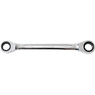 Llave de trinquete Bahco Estrella doble acabado cromado 18-19mm 230mm Llave de trinquete Bahco Estrella doble acabado cromado 18-19mm 230mm