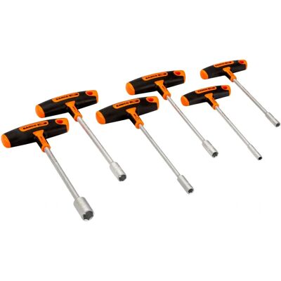 Bahco Schraubenzieher und Steckschlüssel-Set - 6-teilig, T-Griff, 5-13 mm Bahco Schraubenzieher und Steckschlüssel-Set - 6-teilig, T-Griff, 5-13 mm
