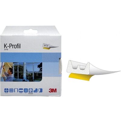 3M - K-Profil - 9x4mm - Vit - Tätningslist 3M - K-Profil - 9x4mm - Vit - Tätningslist
