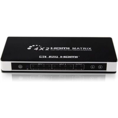 INF HDMI Matrix 4x2 Kytkin - 4K UHD 3D EDID INF HDMI Matrix 4x2 Kytkin - 4K UHD 3D EDID