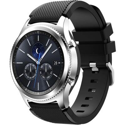 Bracelet sport en silicone noir INF pour Samsung Gear S3 - Bracelets - Publicité Bracelet sport en silicone noir INF pour Samsung Gear S3 - Bracelets - Publicité