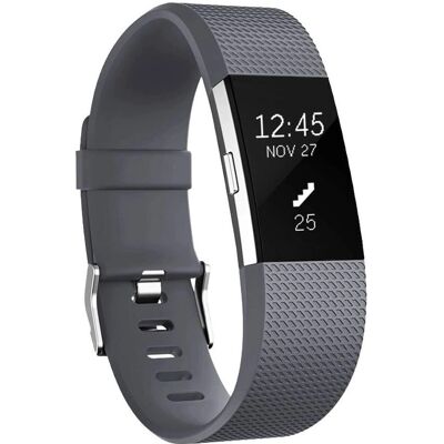 INF Bracelets en silicone pour Fitbit Charge 2 Gris - Publicité INF Bracelets en silicone pour Fitbit Charge 2 Gris - Publicité