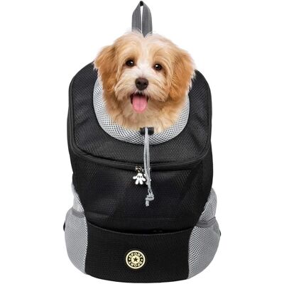 INF Sac à dos pour chiens - Moyen - Noir - Sac de transport INF Sac à dos pour chiens - Moyen - Noir - Sac de transport