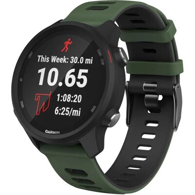 Garmin Forerunner 245 - Silikoni sotilasvihreä ranneke Garmin Forerunner 245 - Silikoni sotilasvihreä ranneke