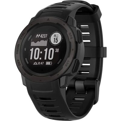 Bracelet en silicone INF Garmin Instinct, Esports, Solar, Tide - Poignet pour montre - Publicité Bracelet en silicone INF Garmin Instinct, Esports, Solar, Tide - Poignet pour montre - Publicité