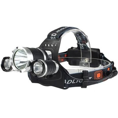 INF Vandtæt pandelampe - Genopladelig, 3 LED, Brun - Pandelampe INF Vandtæt pandelampe - Genopladelig, 3 LED, Brun - Pandelampe