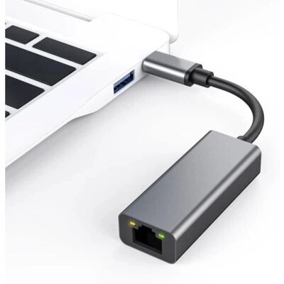 INF Marca INF Adaptador de rede USB-C Gigabit Ethernet Cinza - Adaptador de rede INF Marca INF Adaptador de rede USB-C Gigabit Ethernet Cinza - Adaptador de rede