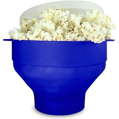 INF Popcorn-kulho Silikonin Taitettava Sininen - Popcorn-kulho INF Popcorn-kulho Silikonin Taitettava Sininen - Popcorn-kulho