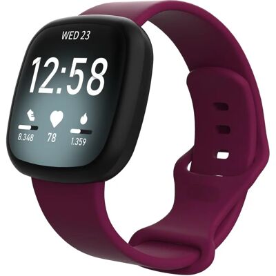 Bracelet sportif en silicone Burgundy Wbf-zhxss-16d pour Fitbit - Poignet connecté - Publicité Bracelet sportif en silicone Burgundy Wbf-zhxss-16d pour Fitbit - Poignet connecté - Publicité