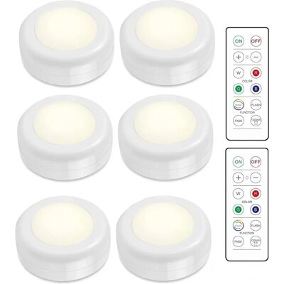 Refletores LED INF - Pacote com 6 Brancos Refletores LED INF - Pacote com 6 Brancos