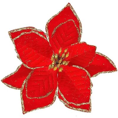 INF Weihnachtssterne Künstliche Blumen - 12 Stück Rot INF Weihnachtssterne Künstliche Blumen - 12 Stück Rot