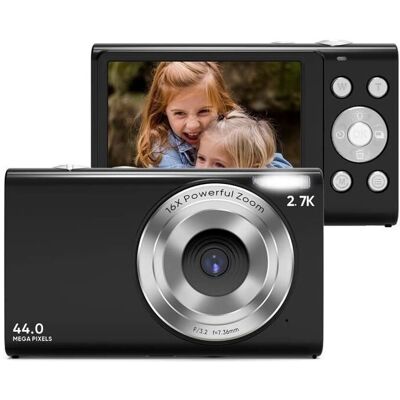 Appareil photo numérique INF - 44MP / 2.7K / Zoom 16x - Noir Appareil photo numérique INF - 44MP / 2.7K / Zoom 16x - Noir