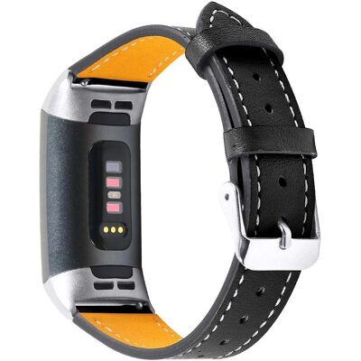 Bracelet en Cuir INF Fitbit Charge 3/4 - Strap Classique - Publicité Bracelet en Cuir INF Fitbit Charge 3/4 - Strap Classique - Publicité