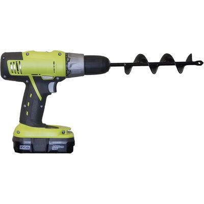 INF Machine à forer pour perceuse 22 cm acier noir - Tarière INF Machine à forer pour perceuse 22 cm acier noir - Tarière