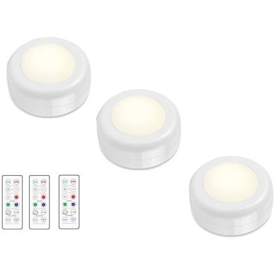 INF Valkoinen LED RGB Spotlight - Langaton, Kauko-ohjain, 3-pack INF Valkoinen LED RGB Spotlight - Langaton, Kauko-ohjain, 3-pack