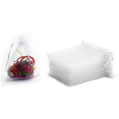 INF Organza Pussit 7x9 cm Valkoinen - Organza pussit INF Organza Pussit 7x9 cm Valkoinen - Organza pussit