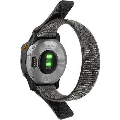 INF Marke Garmin Fenix 7X/6X/5X Nylon Armband - Grau INF Marke Garmin Fenix 7X/6X/5X Nylon Armband - Grau