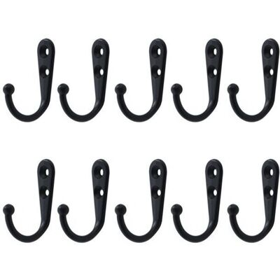 Crochets muraux INF avec vis - Pack de 10 - Noir - Crochets muraux Crochets muraux INF avec vis - Pack de 10 - Noir - Crochets muraux