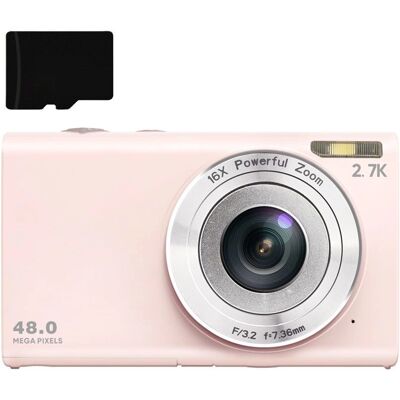 INF Appareil Photo Numérique 48MP 2.7K - Caméra, Rose INF Appareil Photo Numérique 48MP 2.7K - Caméra, Rose
