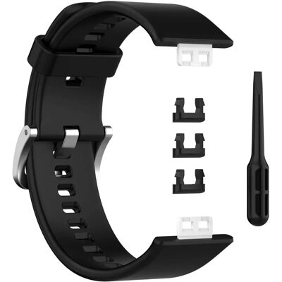 Bracelet en silicone noir INF pour Huawei Watch Fit TIA-B09/TIA-B19 - Publicité Bracelet en silicone noir INF pour Huawei Watch Fit TIA-B09/TIA-B19 - Publicité