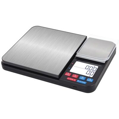 INF Digitaalinen keittiövaaka - Kaksoisvaaka-alustat, 10kg/1g & 500g/0,01g INF Digitaalinen keittiövaaka - Kaksoisvaaka-alustat, 10kg/1g & 500g/0,01g
