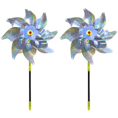 INF Marque INF Moulins à vent réfléchissants 2-pack - Décoration jardin INF Marque INF Moulins à vent réfléchissants 2-pack - Décoration jardin