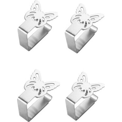 INF Stoffklammer Schmetterling - 4er Pack - Stoffhalter für Tischdecken INF Stoffklammer Schmetterling - 4er Pack - Stoffhalter für Tischdecken