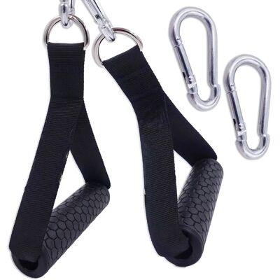 Lot de 2 poignées de bande de résistance INF - Accessoires d'entraînement - Publicité Lot de 2 poignées de bande de résistance INF - Accessoires d'entraînement - Publicité