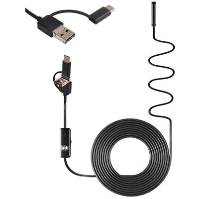 Caméra d'inspection d'endoscope INF - USB/USB-C - Noir Caméra d'inspection d'endoscope INF - USB/USB-C - Noir