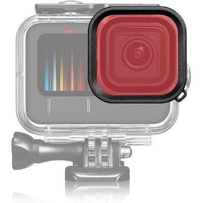INF Wasserdichter Filter für GoPro Hero 11/10/9 - Wasserdichtes Filter - Rot INF Wasserdichter Filter für GoPro Hero 11/10/9 - Wasserdichtes Filter - Rot