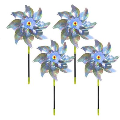 INF Marque INF Moulins à Vent Réfléchissants 4 Pack - Épouvantails Ventilateurs INF Marque INF Moulins à Vent Réfléchissants 4 Pack - Épouvantails Ventilateurs