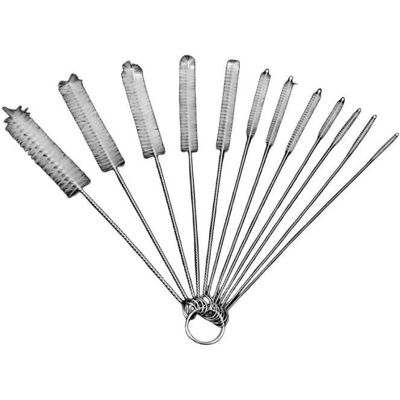 INF 12-pack Ensemble de brosses pour bouteilles en acier inoxydable et nylon - Nettoyage efficace INF 12-pack Ensemble de brosses pour bouteilles en acier inoxydable et nylon - Nettoyage efficace
