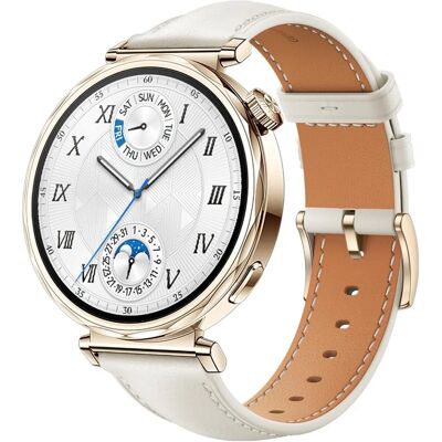 INF Nahkaranneke Huawei Watch GT5 - Valkoinen + Kulta INF Nahkaranneke Huawei Watch GT5 - Valkoinen + Kulta