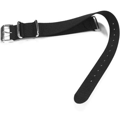 INF Nylon 22mm Schwarzes Uhrenarmband INF Nylon 22mm Schwarzes Uhrenarmband