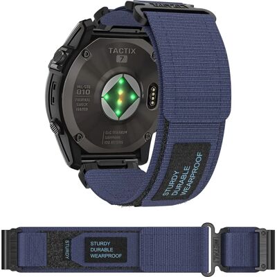 INF Velcro nylon urheiliranneke Garmin-kelloon Sininen - Ranneke INF Velcro nylon urheiliranneke Garmin-kelloon Sininen - Ranneke