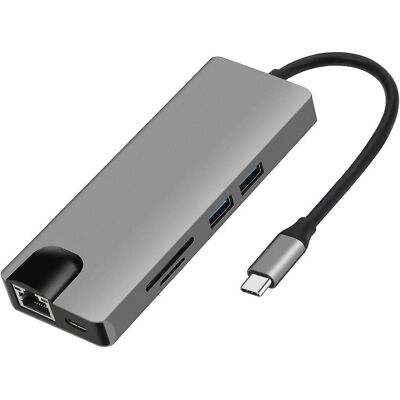 INF 9-in-1 USB-C Hub - Unterstützt 100W Power Delivery und 4K HDMI INF 9-in-1 USB-C Hub - Unterstützt 100W Power Delivery und 4K HDMI