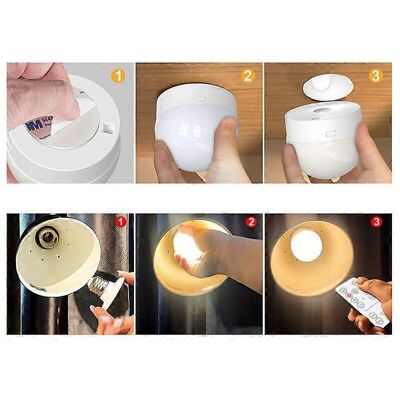 INF Genopladelig LED-pære - 3 farvetemperaturer - Fjernbetjening INF Genopladelig LED-pære - 3 farvetemperaturer - Fjernbetjening