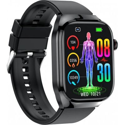 INF Smartwatch ECG Herzfrequenz Blutdruck Schlaf Schwarzes INF Smartwatch ECG Herzfrequenz Blutdruck Schlaf Schwarzes