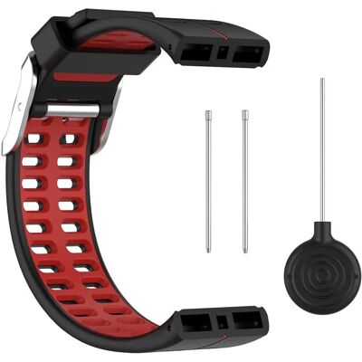 Bracelet en silicone INF pour Polar V800 GPS Montre Connectée Noir+Rouge - Bracelet de montre - Publicité Bracelet en silicone INF pour Polar V800 GPS Montre Connectée Noir+Rouge - Bracelet de montre - Publicité