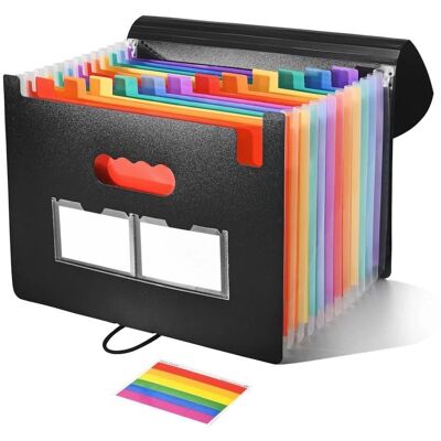 Regenbogen-Expandierbarer Aktenordner - 25 Fächer - Sicherer Verschluss Regenbogen-Expandierbarer Aktenordner - 25 Fächer - Sicherer Verschluss