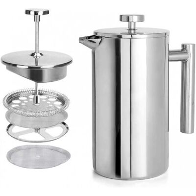 INF - TLS-MKH24-23D - 0.8 L - Acier inoxydable - Cafetière à piston - Publicité INF - TLS-MKH24-23D - 0.8 L - Acier inoxydable - Cafetière à piston - Publicité