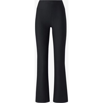 Röhnisch Treningslerret Ribbed R Flare HW Tight - Svart - Leggings Röhnisch Treningslerret Ribbed R Flare HW Tight - Svart - Leggings