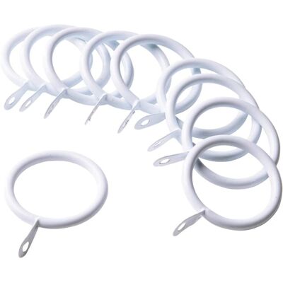 Jotex RINGIS Steel Curtain Rings - White Set of 10 Jotex RINGIS Steel Curtain Rings - White Set of 10